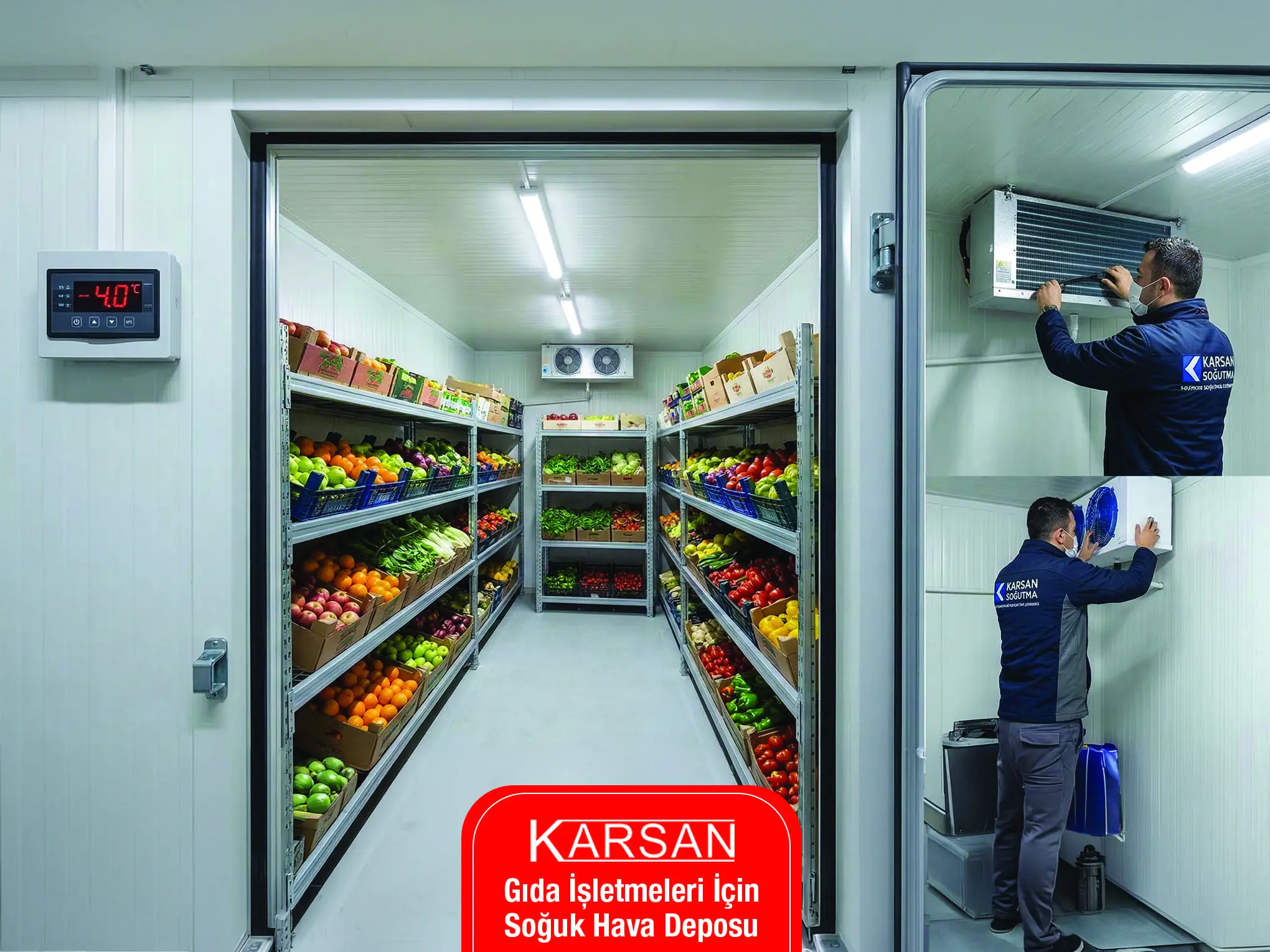 Karsan Soğutma 7/24 teknik servis desteği ve soğuk oda periyodik bakım hizmeti.